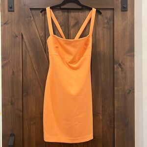Orange mini dress
